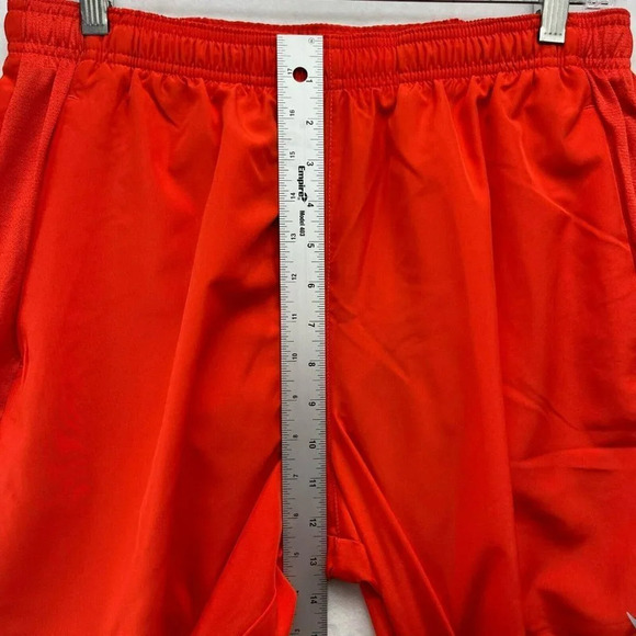 Nike Activewear Shorts Men's Sz L Red Elastic Waist Back Pocket Pull-On Logo NEW - Picture 4 of 9